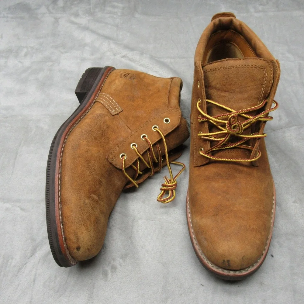 Timberland Mens Boots 9 Brown Leather Westbank Chukka Waterproof Lace-Up Outdoor